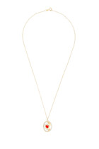 Heart On Biladi Pendant Necklace, 18k Yellow Gold & Diamond